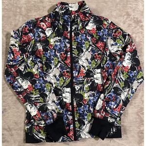 LRL Ralph Lauren‎ Women's Floral Track Style Full Zip Jacket Size Small